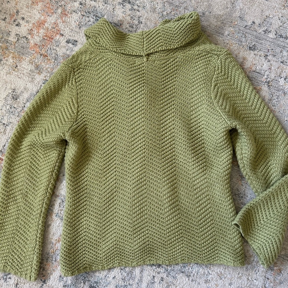 JM collection, green witchy, cottagecore peasant sleeve cardigan, womens size L‌ - Picture 2 of 6